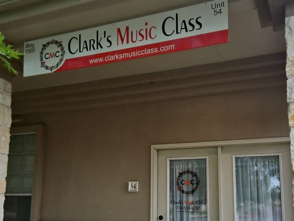 Clark's Music Class storefront in Round Rock